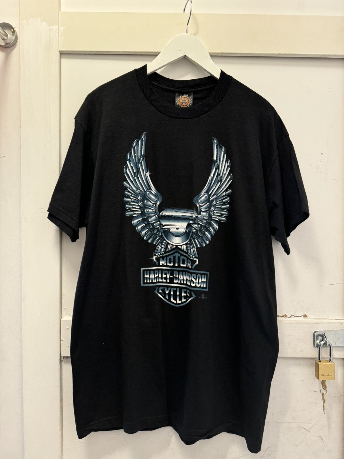 Crazy Vintage 90s Harley Davidson Chrome Eagle Tee