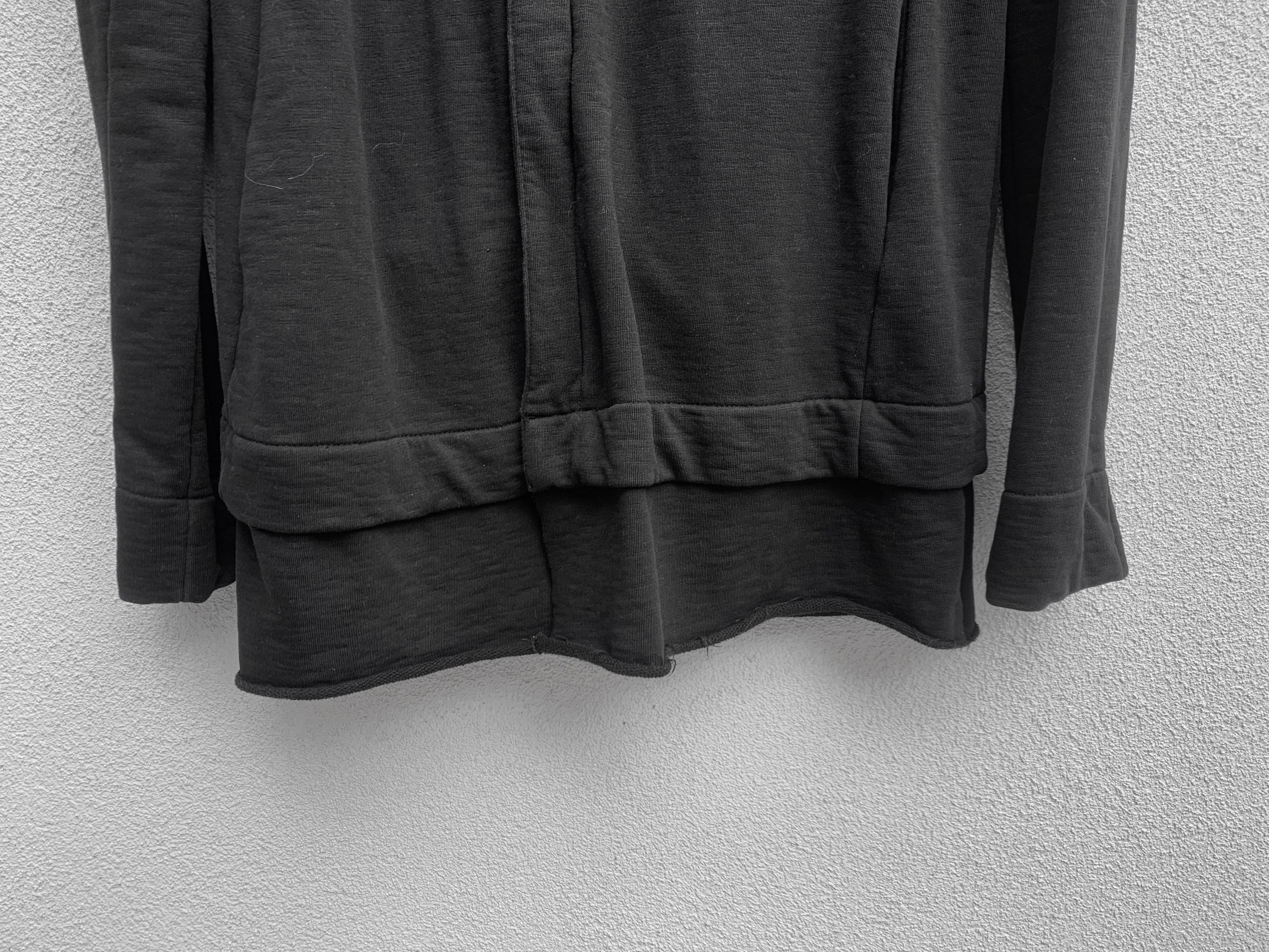 Thom Krom Thom Krom Black Assymetric Zip Long Sweatshirt Jacket Size US XXL / EU 58 / 5 - 11 Thumbnail