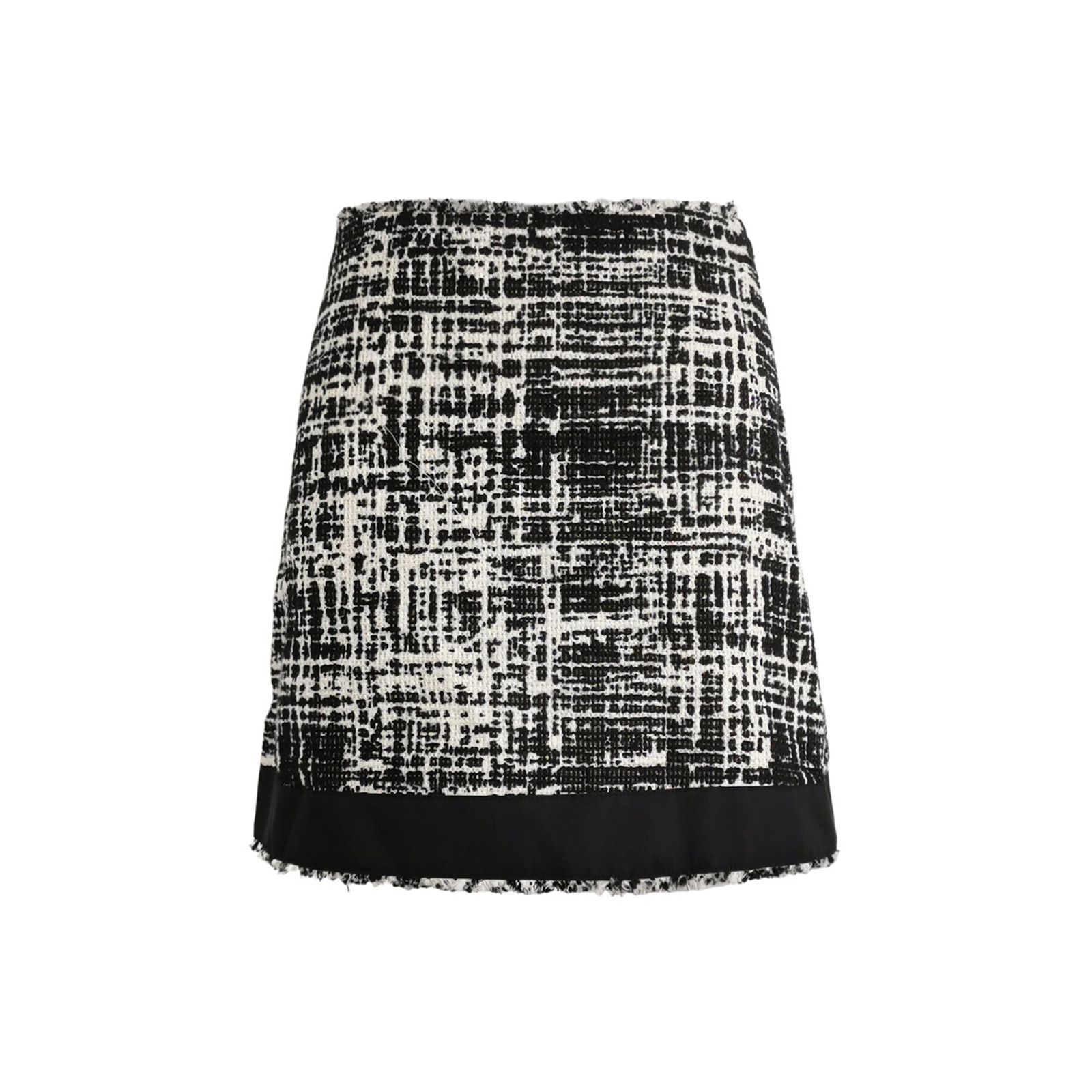 Prada Prada Black White Tweed Mini Skirt Size 36 Size 25" / US 0 / IT 36 - 1 Thumbnail