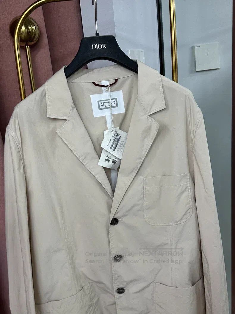 Brunello Cucinelli Brunello Cucinelli Tech Fabric Lapel Jacket Suit Jacket Size 50L - 2 Thumbnail
