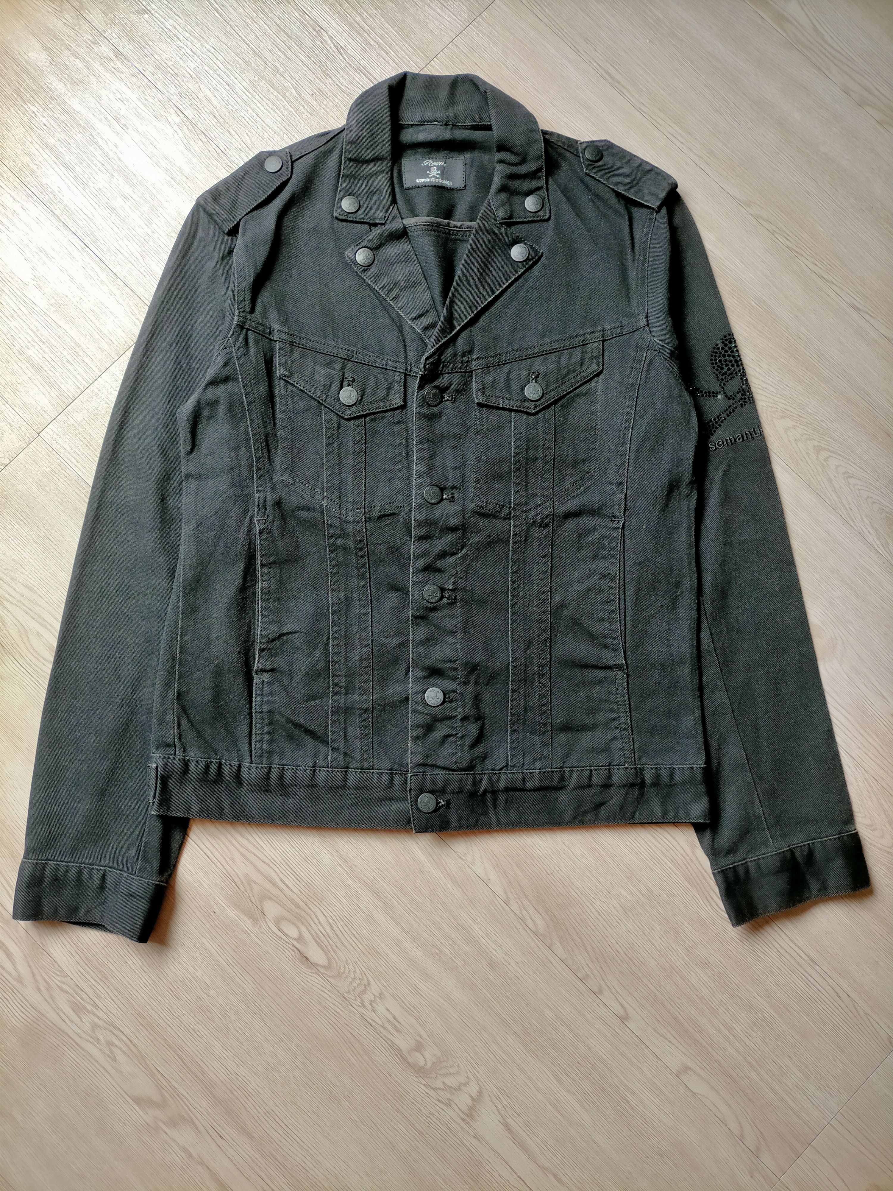 Roen Roen x Semantic Design Embroidered Logo Black denim Jacket Size US L / EU 52-54 / 3 - 1 Thumbnail