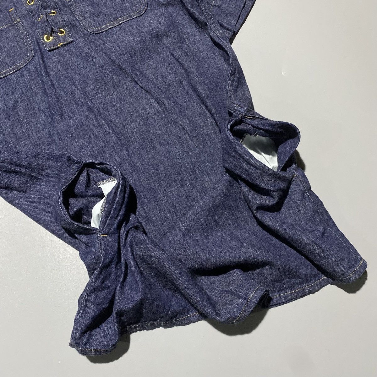 Celine Celine - Denim Lace-Up Dress Size M / US 6-8 / IT 42-44 - 5 Thumbnail