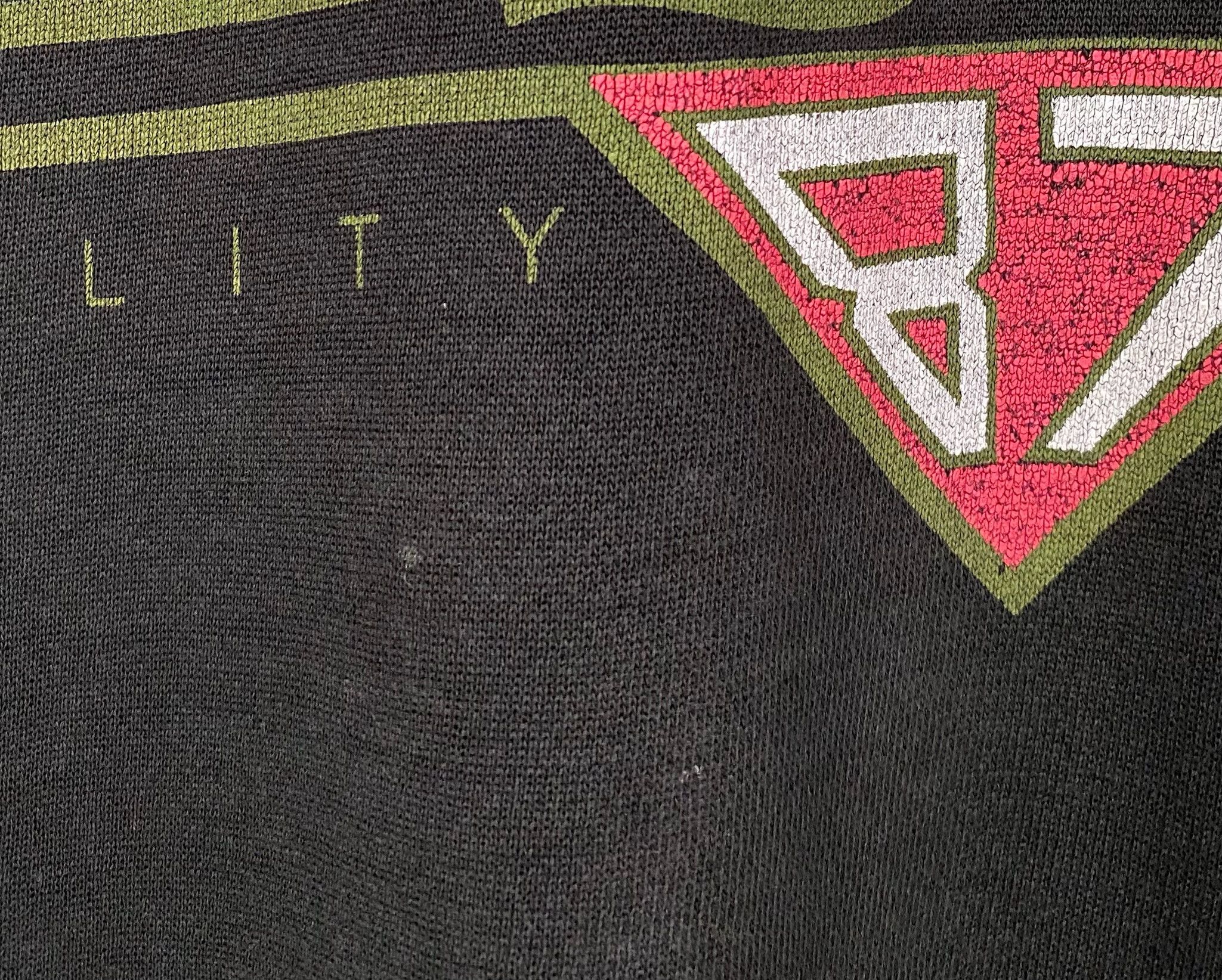 Vintage 80’s IOU Fashion Network Graphic Black Raglan Sweatshirt XL Size XL / US 12-14 / IT 48-50 - 8 Thumbnail