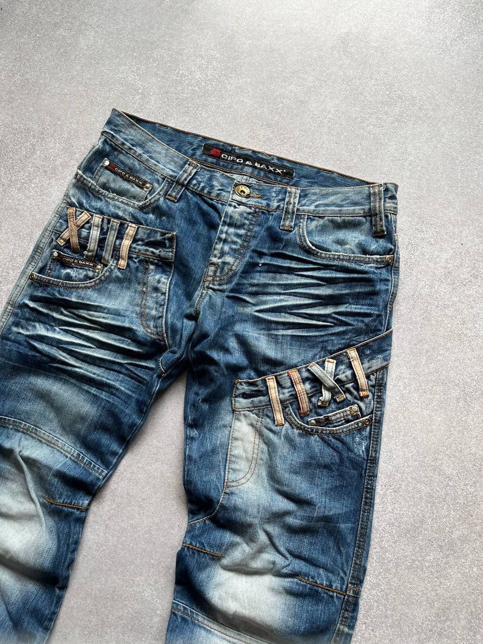 Japanese Brand × Vintage Vintage Avantgarde Belt Baggy Denim Y2K 33x32 Size US 32 / EU 48 - 3 Thumbnail
