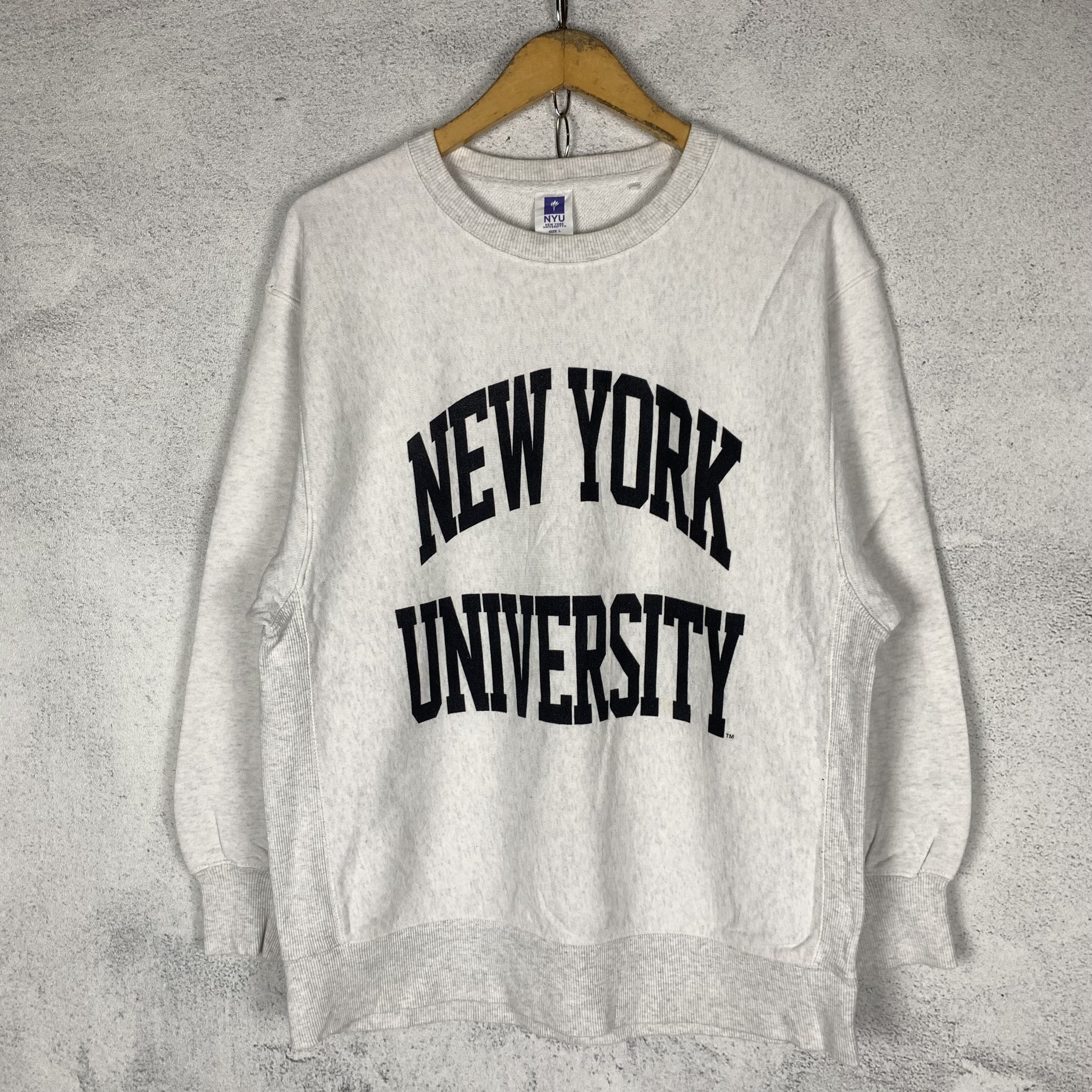 Japanese Brand NYU New York University Sweatshirt Crewneck Size US L / EU 52-54 / 3 - 1 Thumbnail