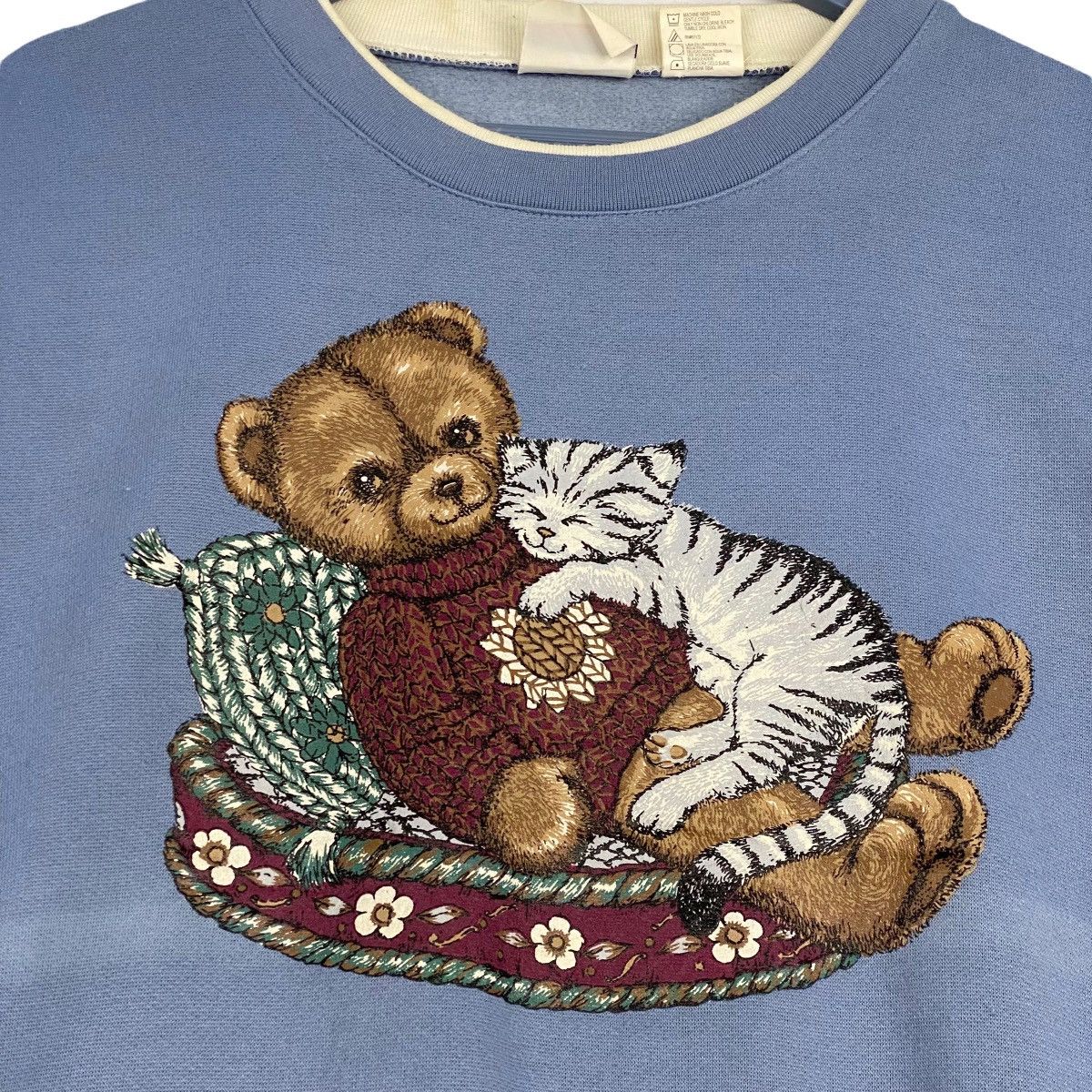 Vintage Vintage Bear With Kitty Graphic Crewneck Sweatshirt Size XL / US 12-14 / IT 48-50 - 4 Thumbnail