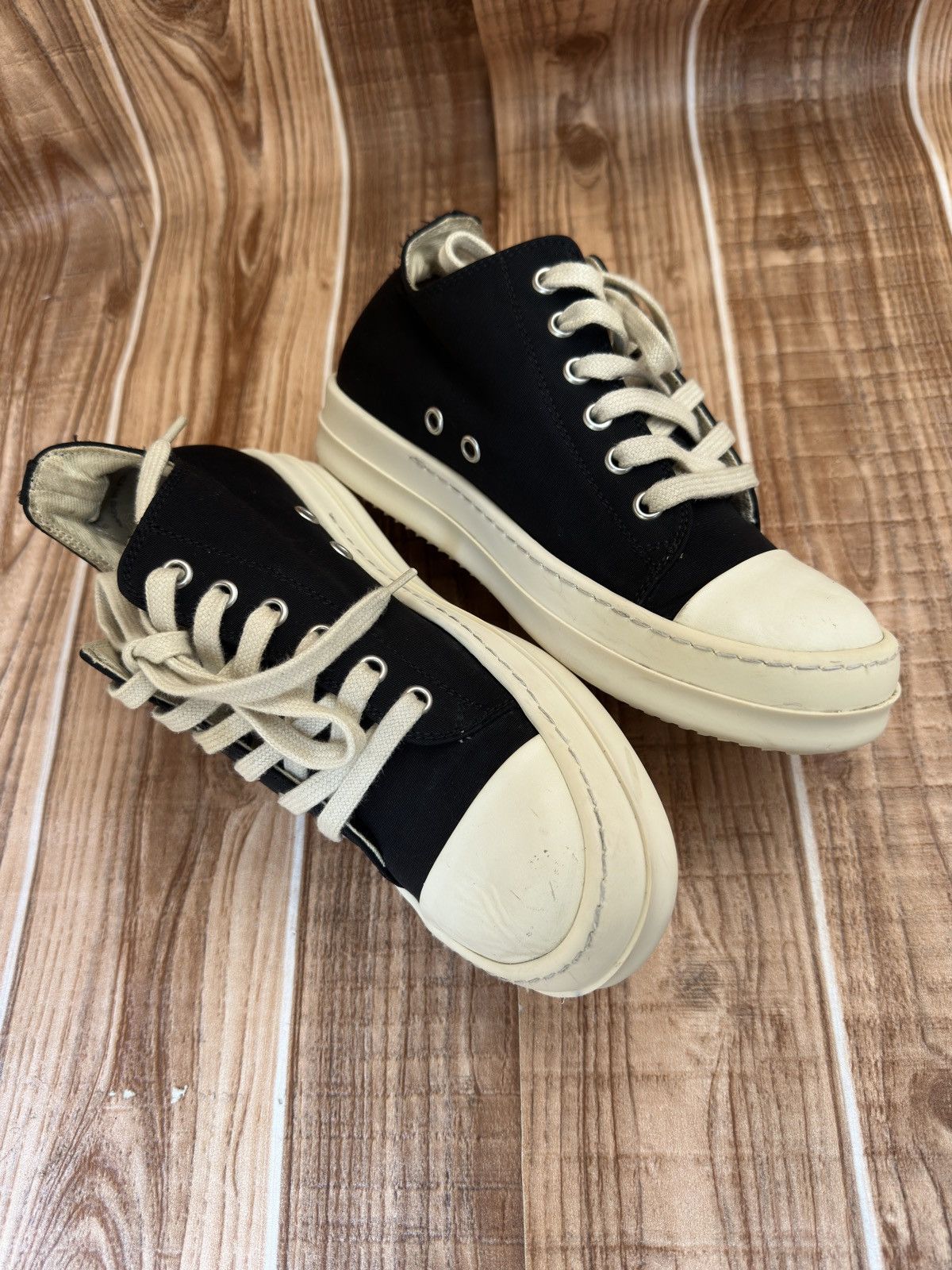 Rick Owens Rick Owens DRKSHDW Nylon Ramones Low Top Sneakers Size US 6 / IT 36 - 11 Thumbnail