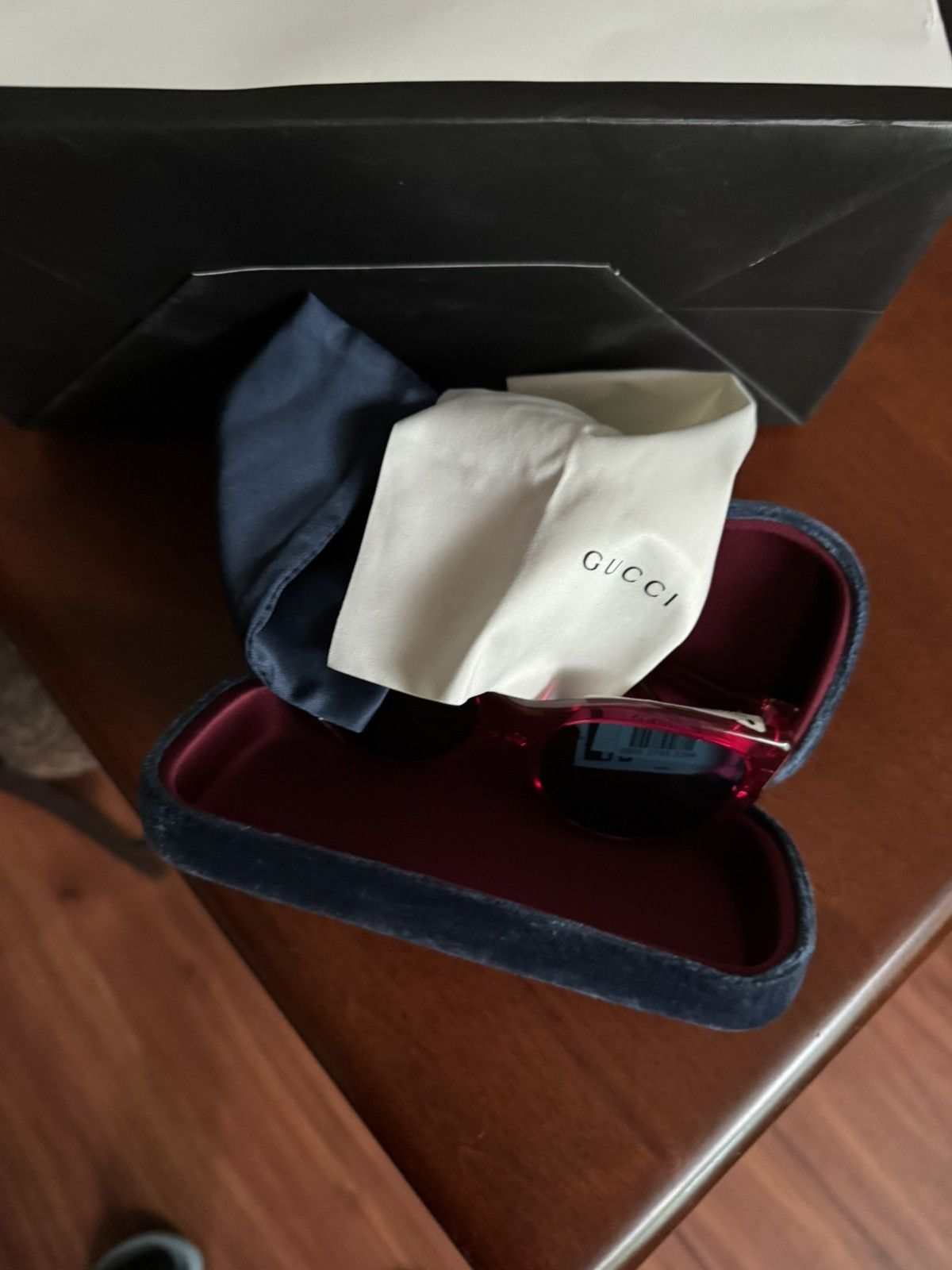 Gucci Gucci 56mm Cat Eye Sunglasses Red with blue lenses Size ONE SIZE - 14 Thumbnail