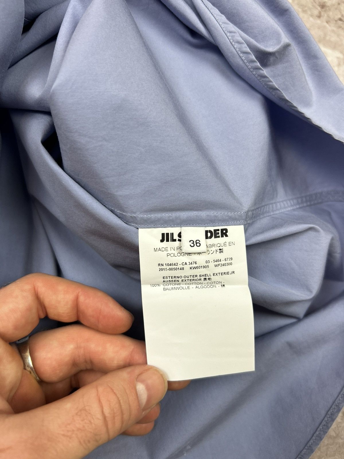 Jil Sander JIL SANDER Blue SHIRT BUTTON UP Size XS / US 0-2 / IT 36-38 - 6 Thumbnail