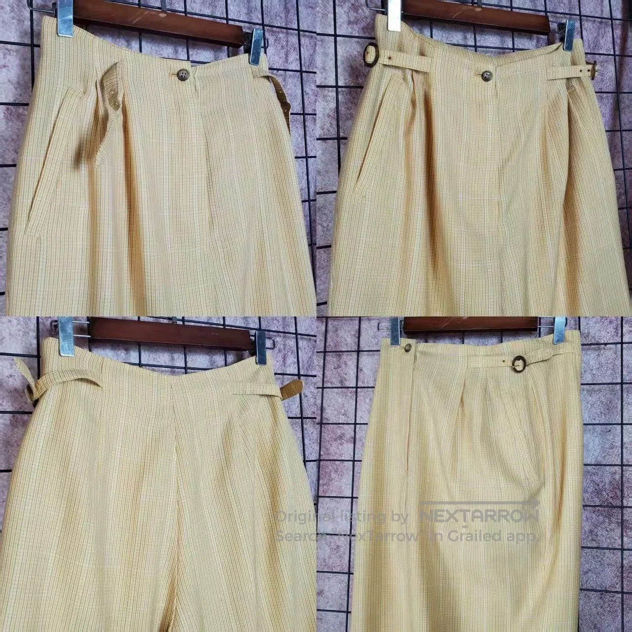 Dior dior high waist wool pants with side ties. Size US 34 / EU 50 - 3 Thumbnail