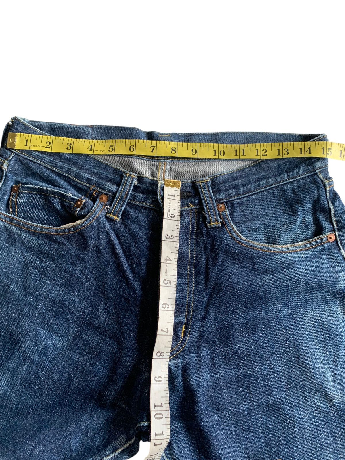 KOJIMA GENES KOJIMA SELVEDGE BUTTON FLY FADED JAPANESE DISTRESSED DENIM Size US 30 / EU 46 - 19 Thumbnail