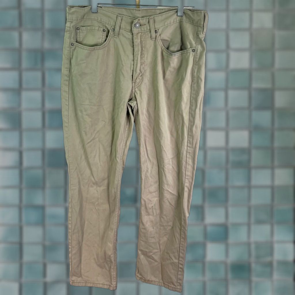 Levi's Levi's 514 Jeans Mens 34 Beige Regular Straight 5-Pocket Denim USA Logo 90s 30" Inseam Size US 34 / EU 50 - 1 Thumbnail