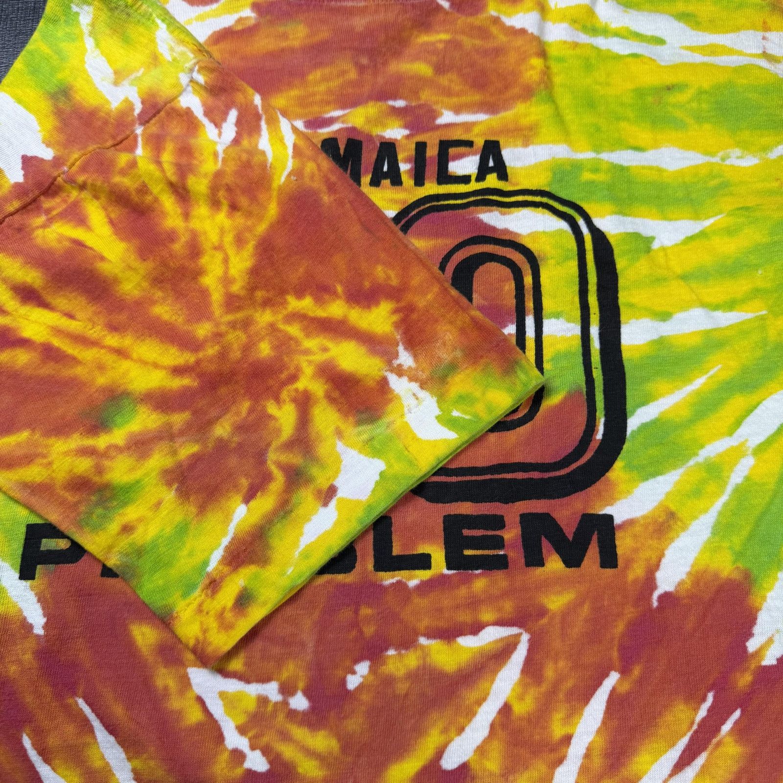 Vintage Vintage 80s Jamaica Tie-Dye T-Shirt Large Single Stitch Size US L / EU 52-54 / 3 - 4 Thumbnail