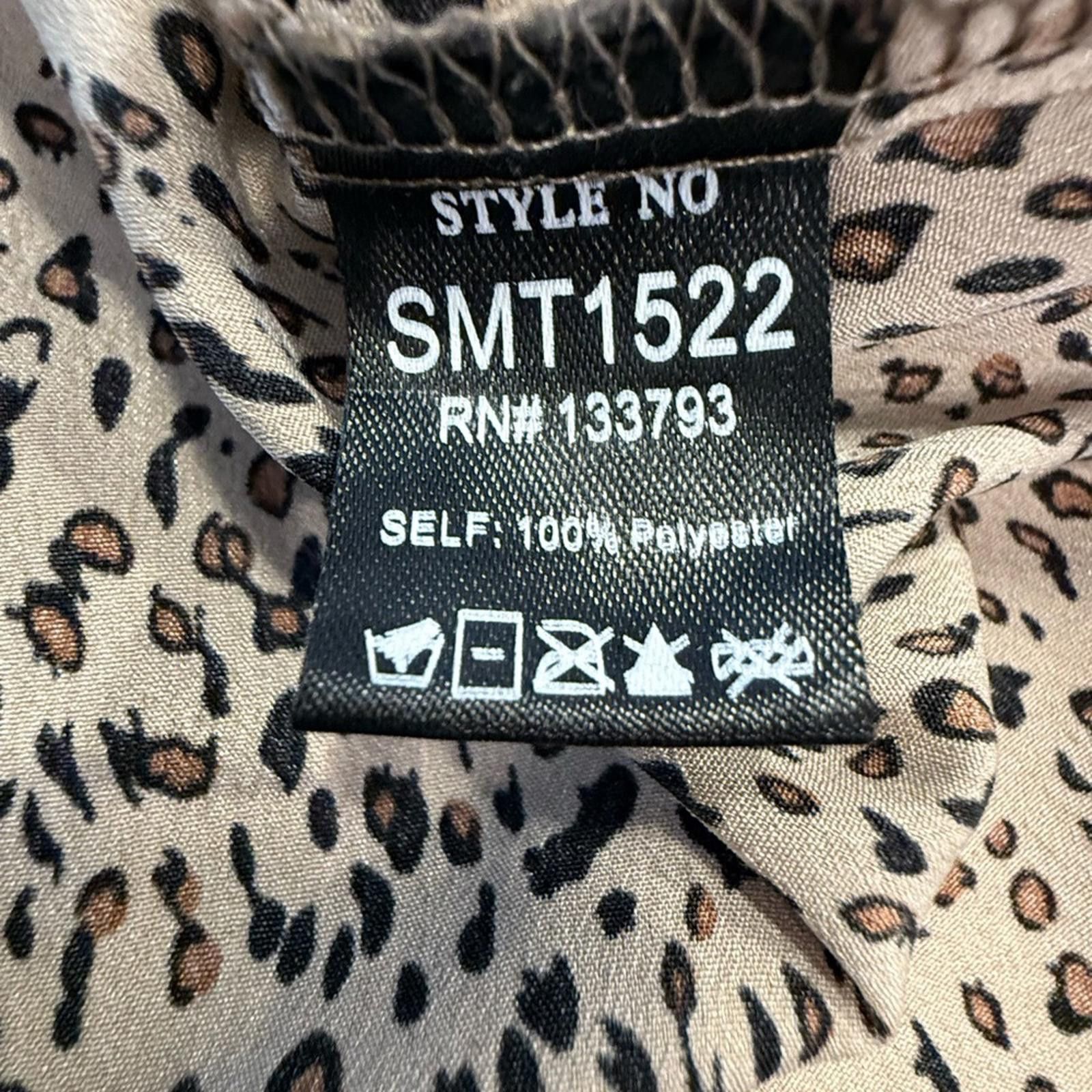 Polo Ralph Lauren POL leopard print button up shirt black tan brown SZ M Size M / US 6-8 / IT 42-44 - 9 Thumbnail