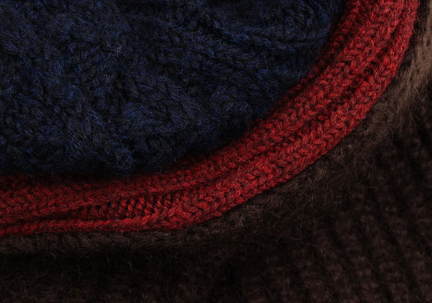 Kolor Crazy Pattern Chunky Knit in Dark Brown Size US M / EU 48-50 / 2 - 12 Thumbnail