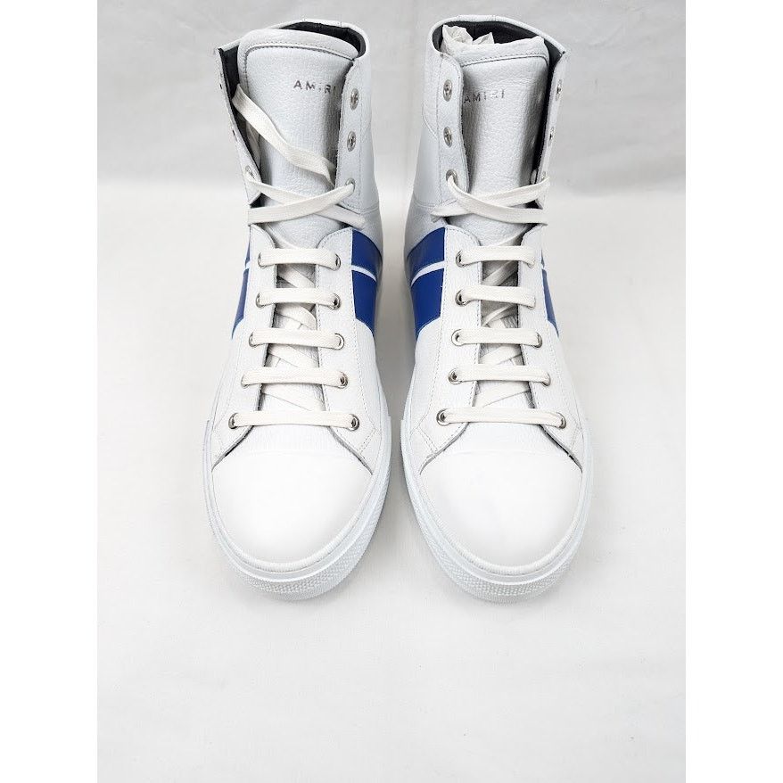 Amiri o1rshd1 Leather Sunset Sneakers in White/Blue Size US 12 / EU 45 - 14 Thumbnail