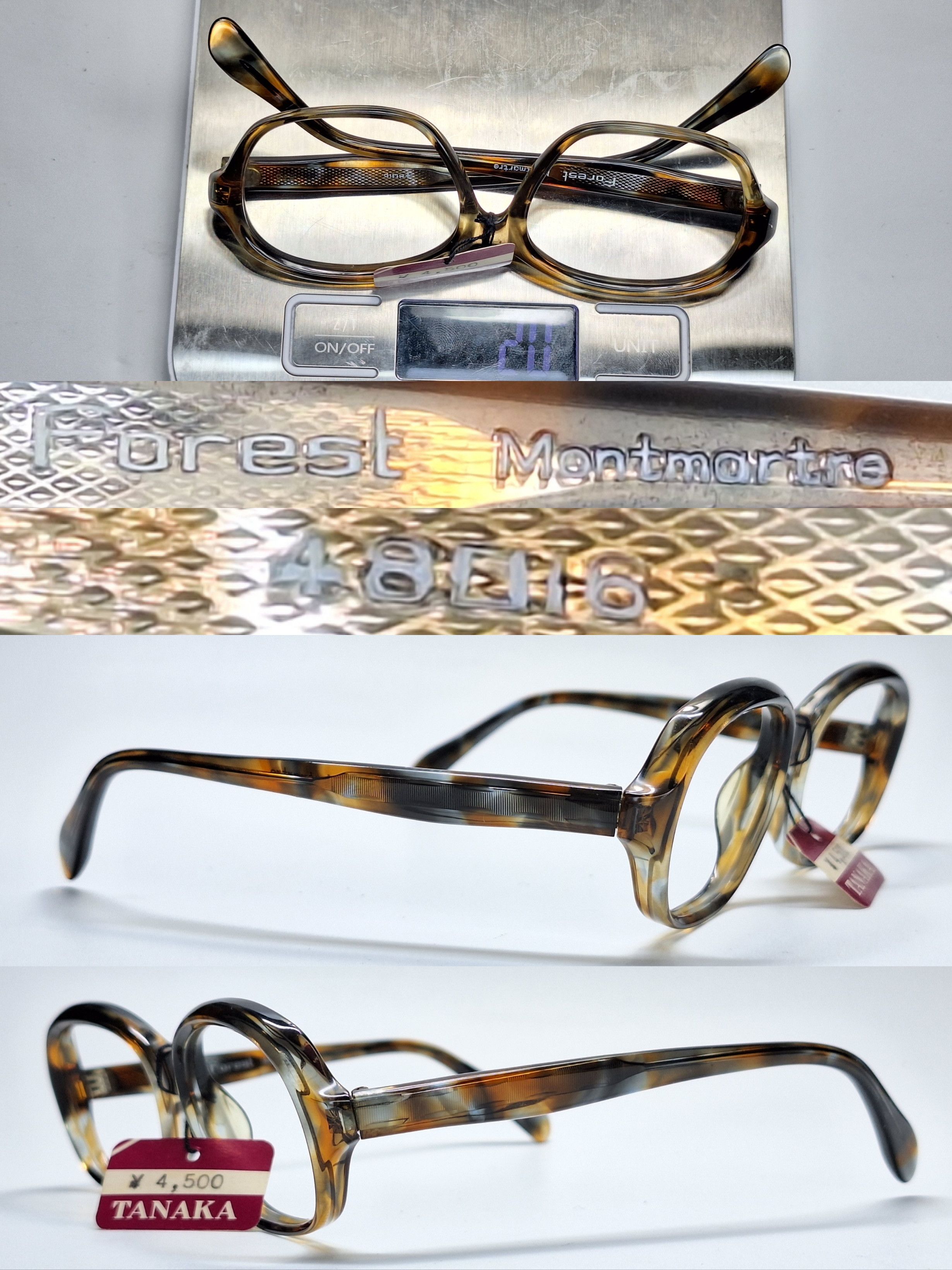 Vintage Deadstock NOS Japan Vintage Forest Montmartre Eyeglass Frame Size ONE SIZE - 8 Thumbnail