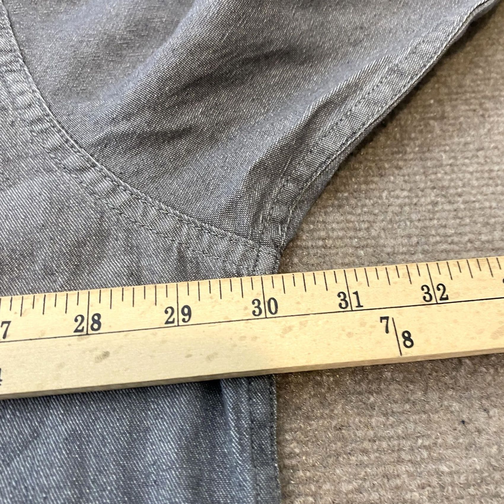 Wrangler Wrangler Shirt Mens 3XL Gray Comfort Flex Stretch Long Sleeve Button Front Top Size US XXL / EU 58 / 5 - 6 Thumbnail