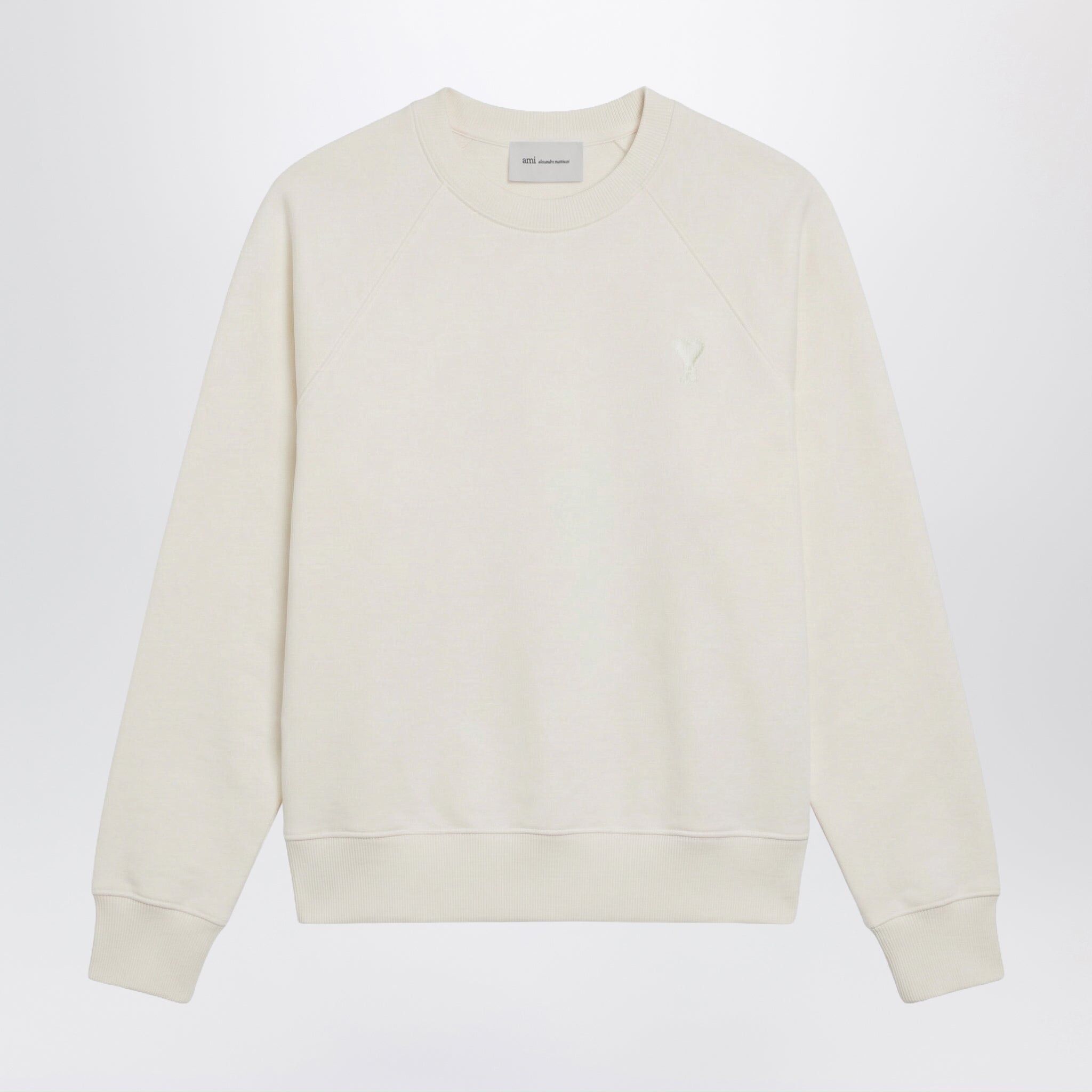 AMI Ami Paris Cream Ami De Coeur Sweatshirt Size US M / EU 48-50 / 2 - 1 Thumbnail