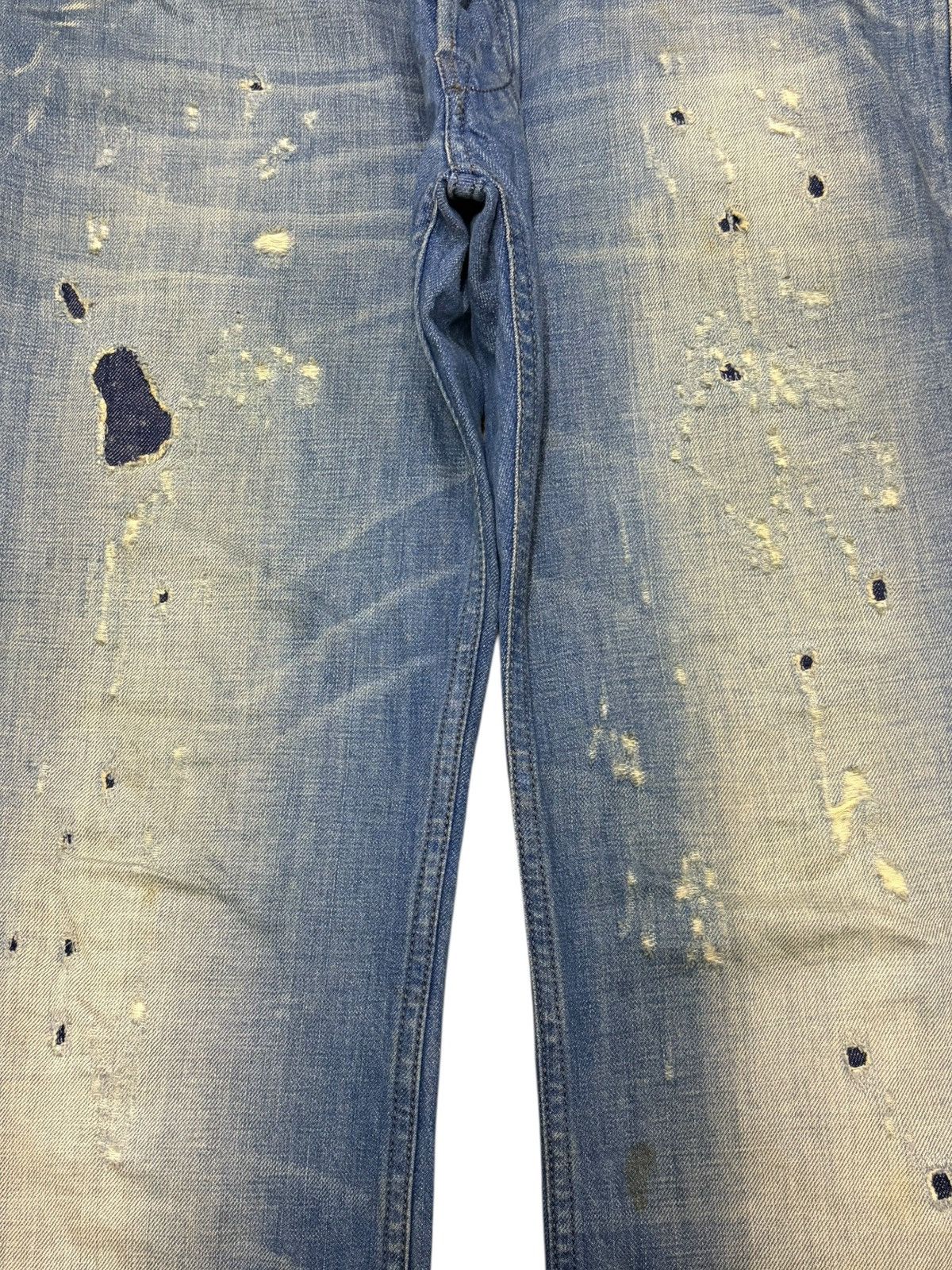 Diesel Vintage Italy Diesel Safado Mud Wash Distress Loose Jeans Size US 33 - 3 Thumbnail