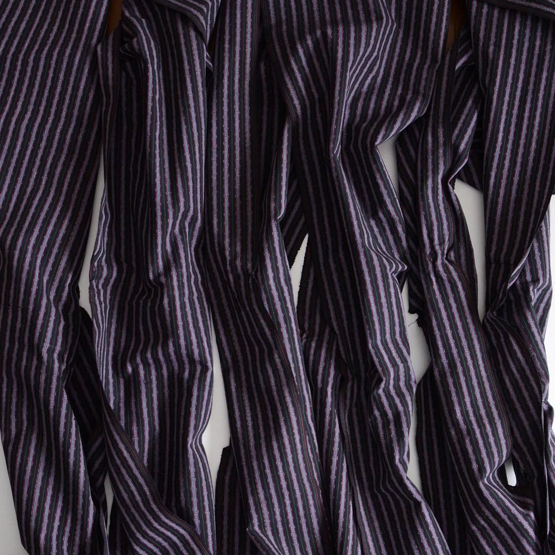 Handmade × Japanese Brand × Vintage Japanese Fabric Scraps Cotton Stripe Pattern Set of 6 Size ONE SIZE - 1 Thumbnail