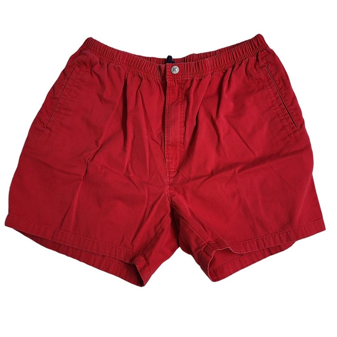 Nautica Men's Nautica Elastic Waist Red Shorts - Large Size US 34 / EU 50 - 1 Thumbnail