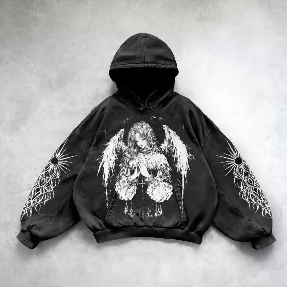 Japanese Brand Custom Angel Pullover Hoodies Size US XXL / EU 58 / 5 - 1 Thumbnail