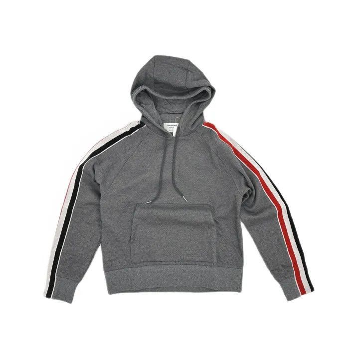 Balenciaga TB Grey Hoodie with Side Stripes 0079-2507 Size US M / EU 48-50 / 2 - 1 Thumbnail
