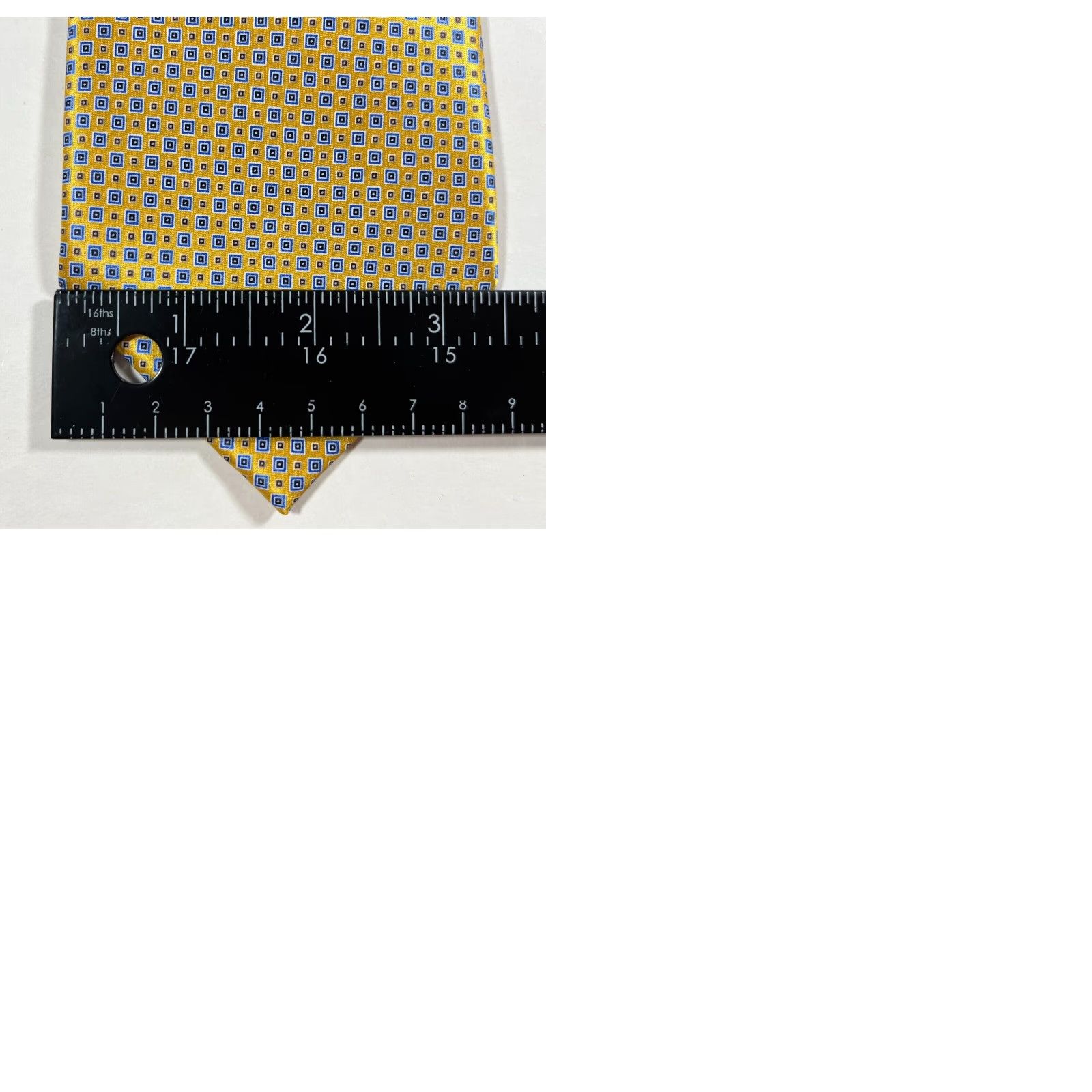 Ermenegildo Zegna Ermenegildo Zegna Tie Mens Classic Silk Yellow Gold Geometric 100% Silk Made in Italy Length 60" Width 3.5" Disegno Esclusivo No. 5004 Size ONE SIZE - 9 Thumbnail