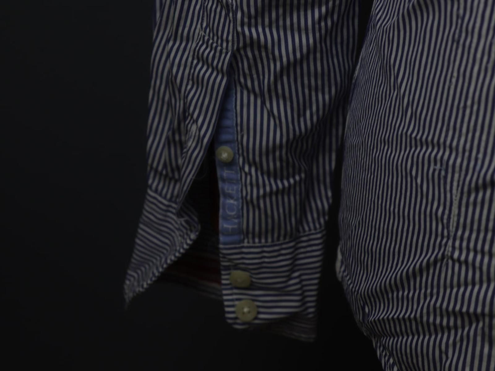 Designer Hackett London Blue White Striped 100% Shirt Size S Size US S / EU 44-46 / 1 - 10 Thumbnail