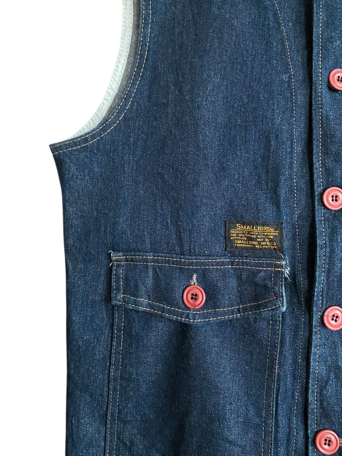 Japanese Brand Vintage Japanese Brand Small Birds Denim Vests 2000s Size US L / EU 52-54 / 3 - 3 Thumbnail