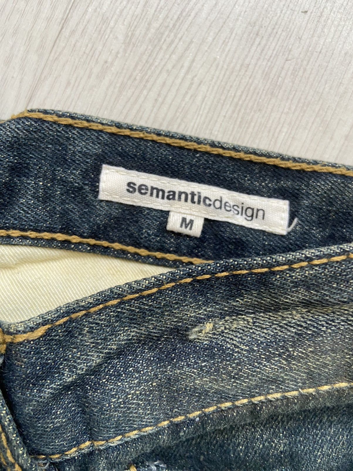If Six Was Nine × Le Grande Bleu (L.G.B.) × semanticdesign Vintage Semantic Design Zipper Cowhide Flare Denim Pants Size US 32 / EU 48 - 5 Thumbnail