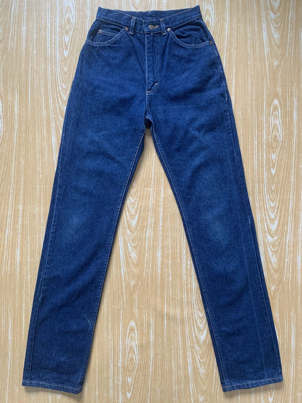 Lee × Vintage Rare!! Vintage 80s Lee Talon42 Zipper Made In USA Denim Pant Size 24" / US 00 / IT 34 - 2 Thumbnail