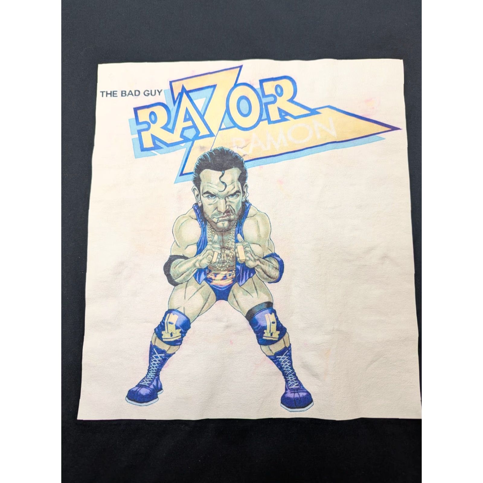 Vintage WWF Razor Ramon The Bad Guy T-Shirt Large Pro Club Salem Sportswear Caricature Pro Club Shirt Mens Black Cotton Short Sleeve Crew Neck Size US L / EU 52-54 / 3 - 2 Thumbnail