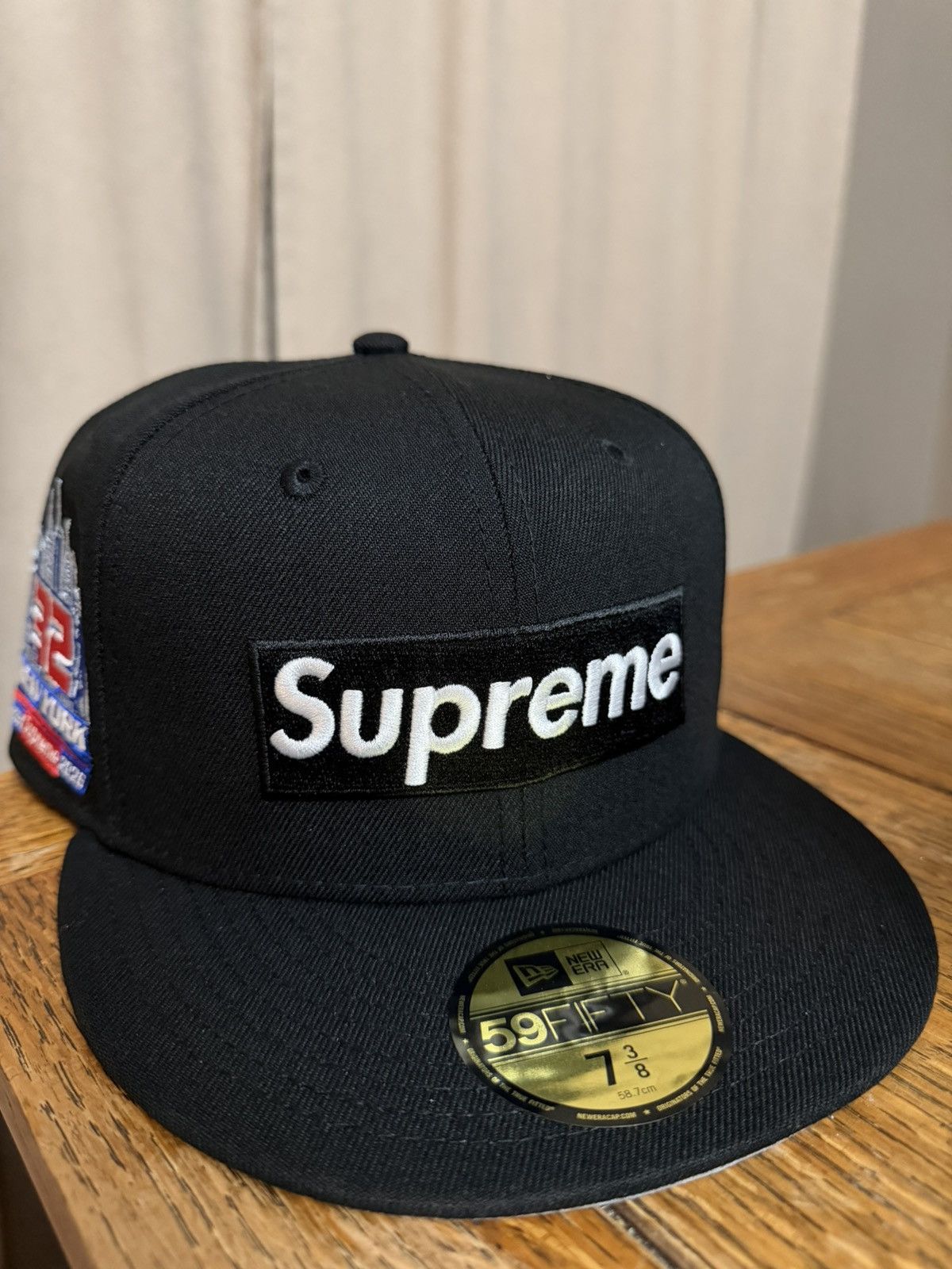 Supreme 59FIFTY ブラックキャップ 7 1/4 Supreme x New Era Mesh Black Box Logo 7 1/8 Fitted Hat Cap SS 2018