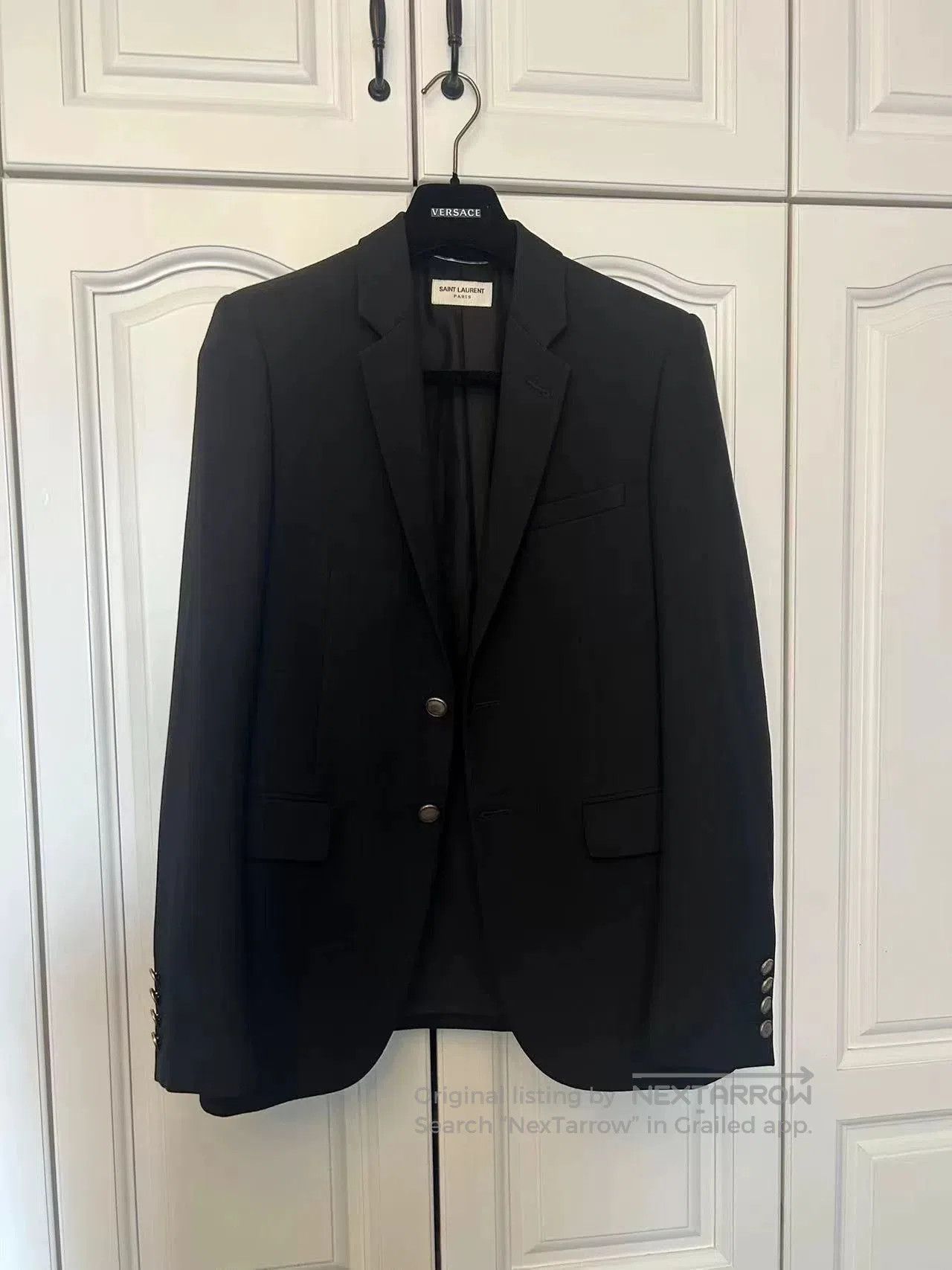 Saint Laurent Paris Saint Laurent Silver Button Blazer. Size US S / EU 44-46 / 1 - 1 Thumbnail