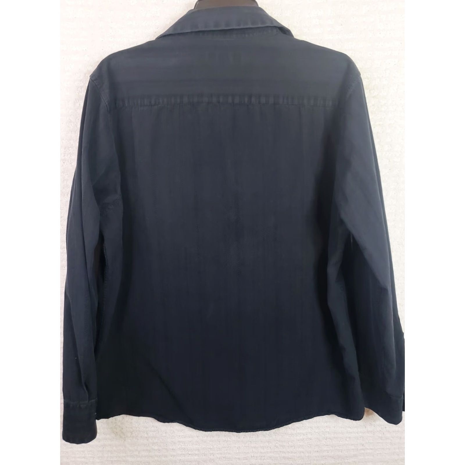 Vintage INC International Concepts Men Shirt XL Black Textured Stripe Button-Up Long Sleeve Size US XL / EU 56 / 4 - 6 Thumbnail