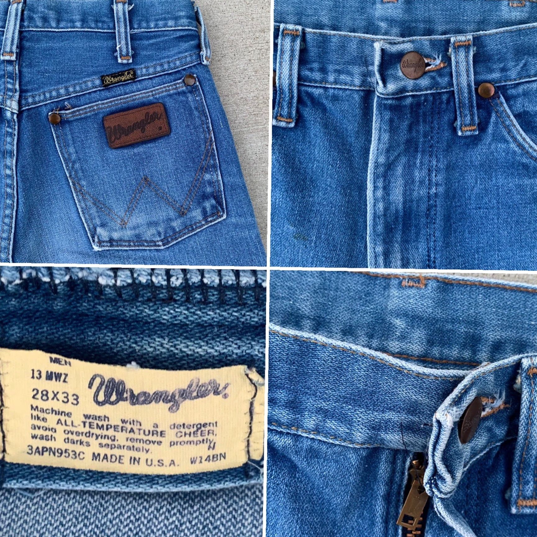 Wrangler VINTAGE Wrangler Jeans shorts western cut offs made in USA Sz 28 27” waist Denim Blue 1970s Rockabilly Mens Womens Size 28" / US 6 / IT 42 - 7 Thumbnail