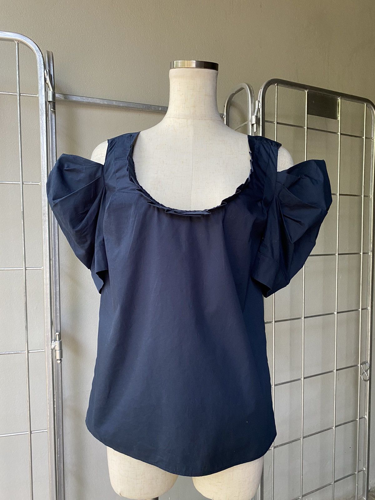 Miu Miu Miu miu navy blouse Size ONE SIZE - 1 Thumbnail