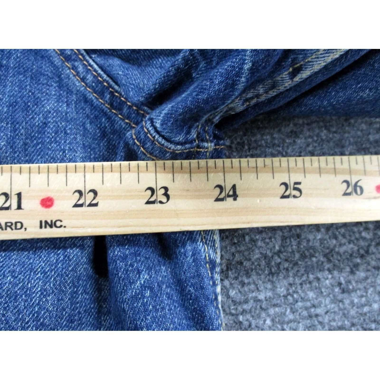 Levi's Levi's Jacket Mens 2XL Blue Denim Trucker Red Tab Biker Button Cotton Denim Jacket Size US 39 - 5 Thumbnail