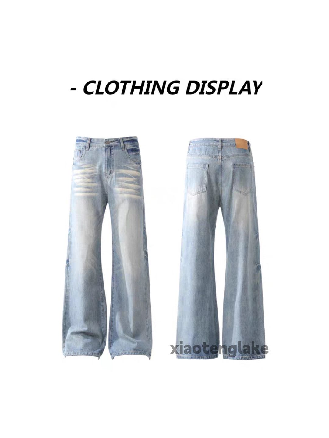 Jean Washed faded loose baggy hiphop yuppie bootcut jeans Size US 28 / EU 44 - 1 Thumbnail