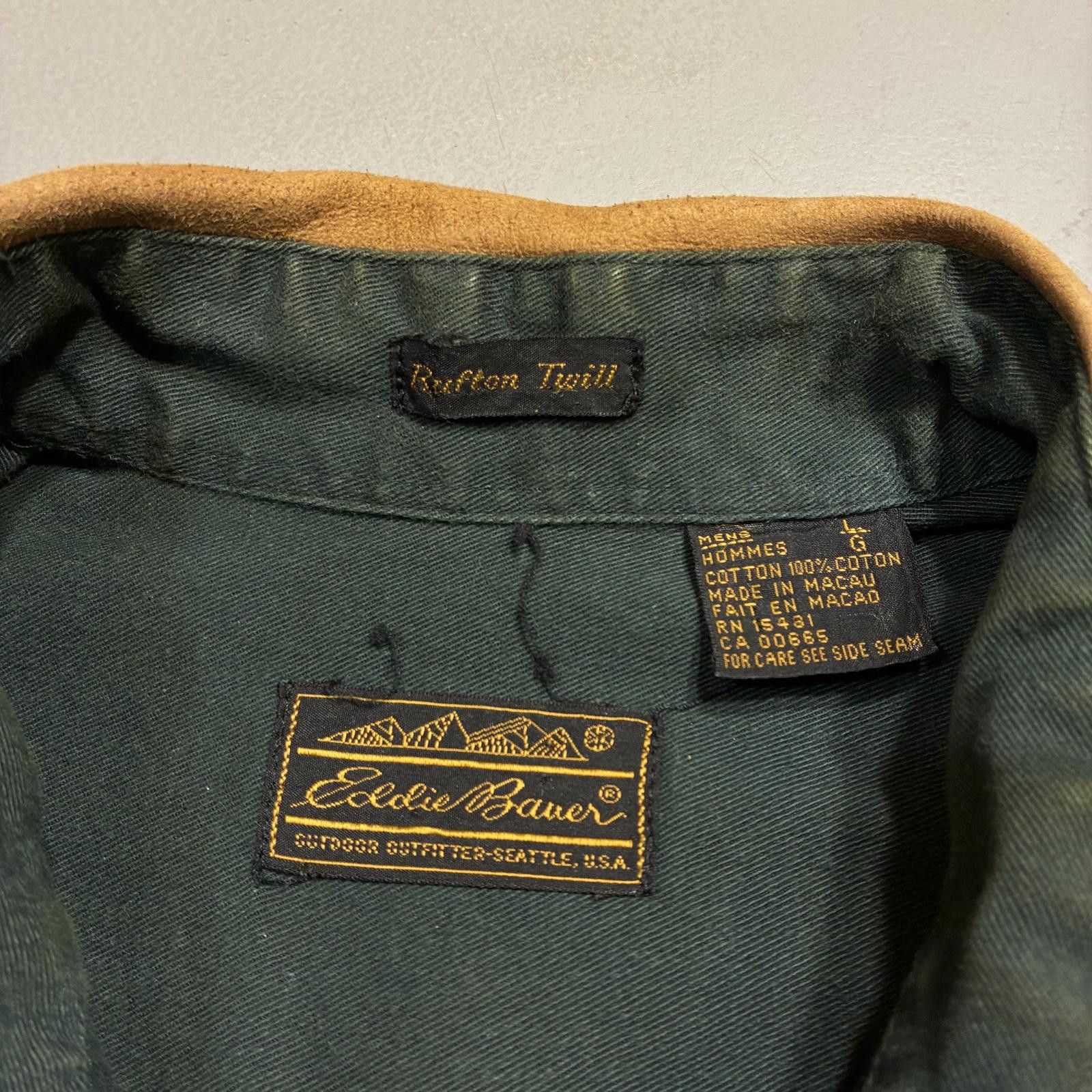 Eddie Bauer Vintage 90s Eddie Bauer Men's Rufton Twill Shirt Sz L Size US L / EU 52-54 / 3 - 4 Thumbnail