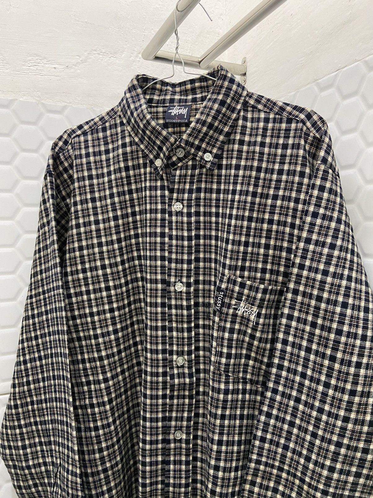 Stussy Vintage Stussy Plaid Flannel Button Up Shirt Size US L / EU 52-54 / 3 - 3 Thumbnail