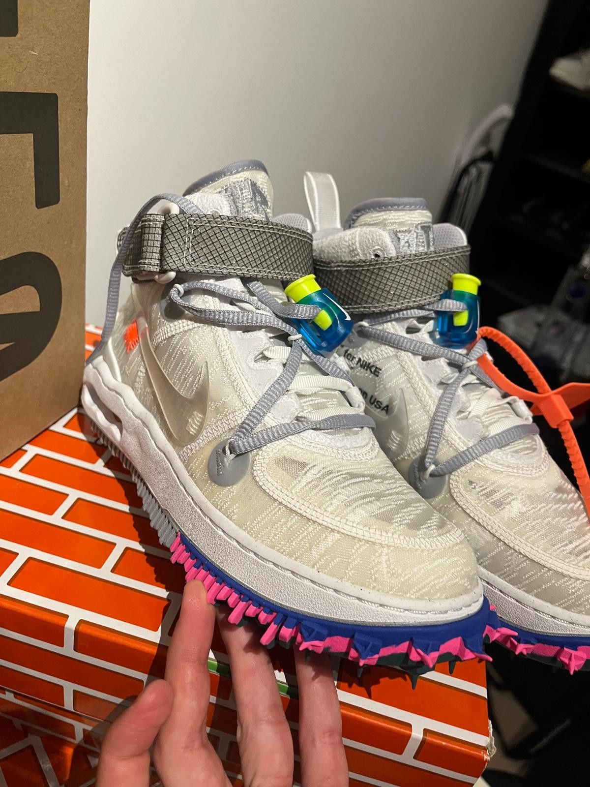Nike × Off-White Nike Air Force 1 Mid Off-White 36 Size US 5 / IT 35 - 2 Thumbnail