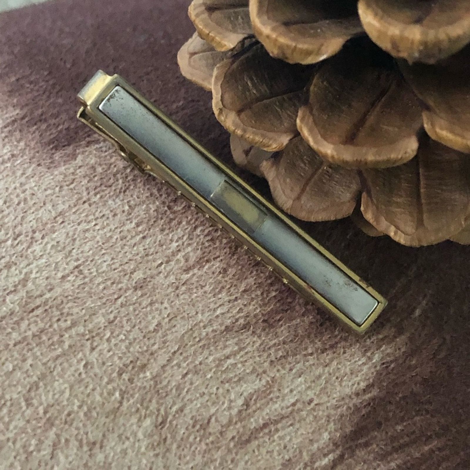 Vintage Vintage men’s Anson signed gold and silver tie bar clip Size ONE SIZE - 1 Thumbnail