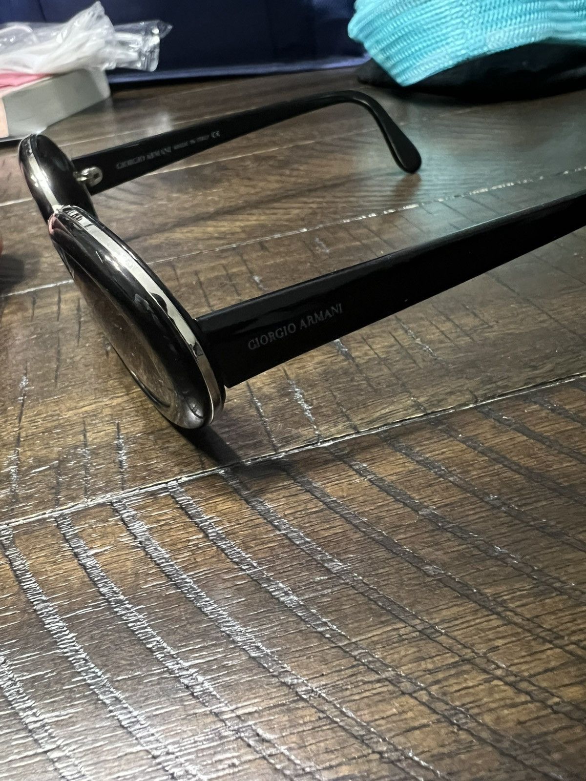 Giorgio Armani × Vintage Vintage Giorgio Armani Black Sunglasses Size ONE SIZE - 3 Thumbnail