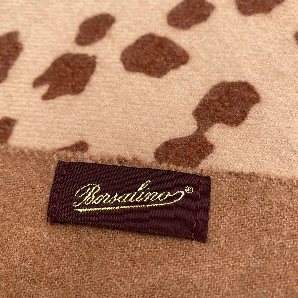 Borsalino BORSALINO Leopard Wool Scarf Size ONE SIZE - 9 Thumbnail