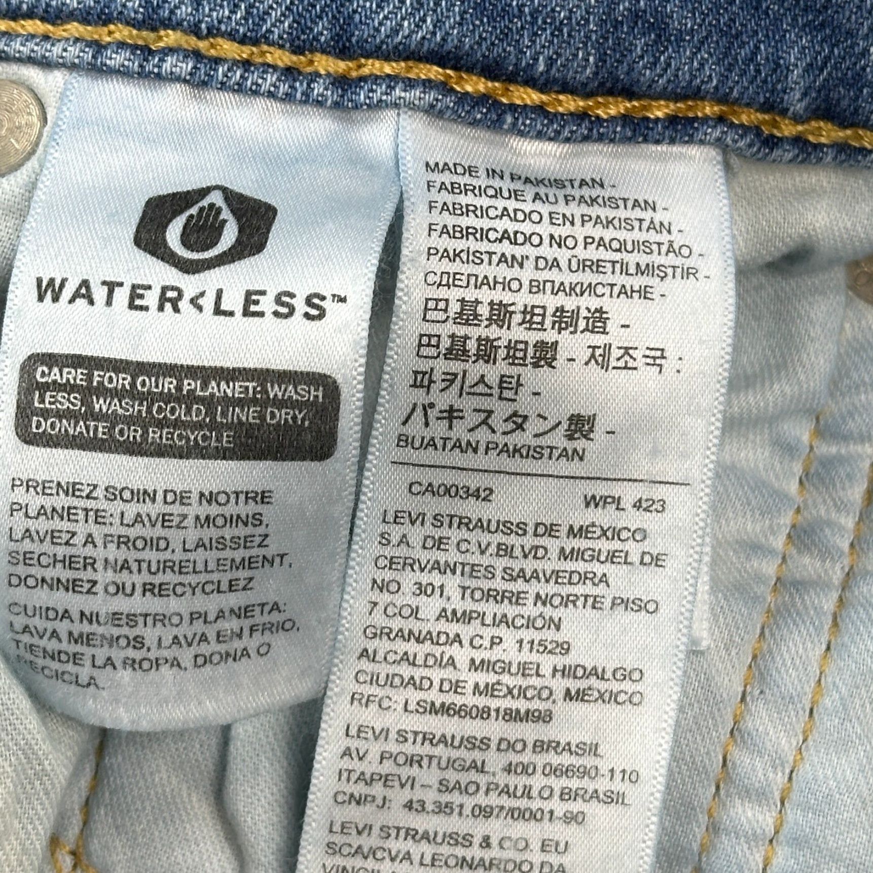 Levi's Levi's 512 Jeans Mens 28x32 Light Wash Denim Slim Taper Fit Distressed Flex Jeans Size US 28 / EU 44 - 6 Thumbnail