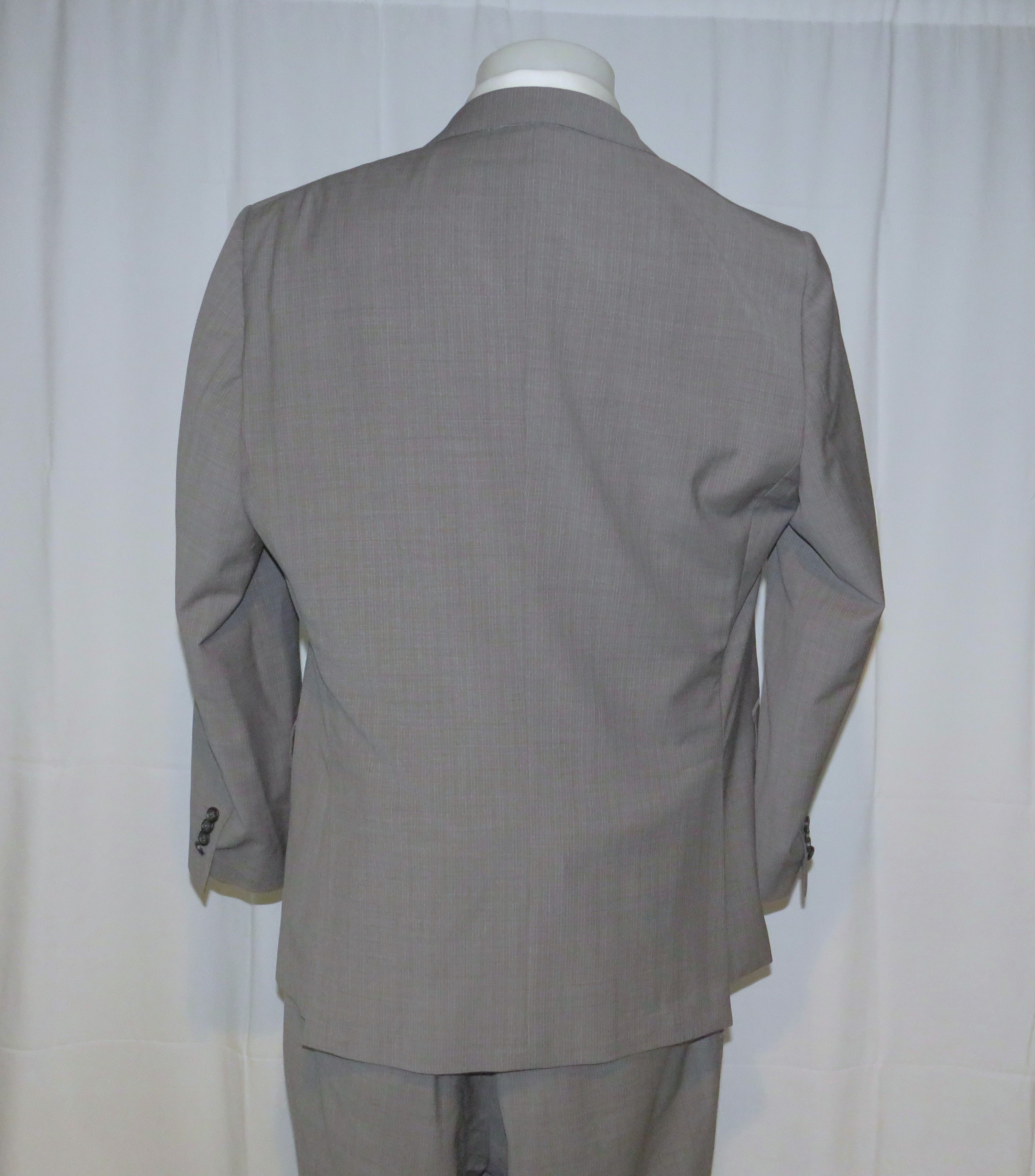 Brooks Brothers 1818 Fitzgerald Drago Gray Striped Two Button Suit 46R Size 46R - 9 Thumbnail