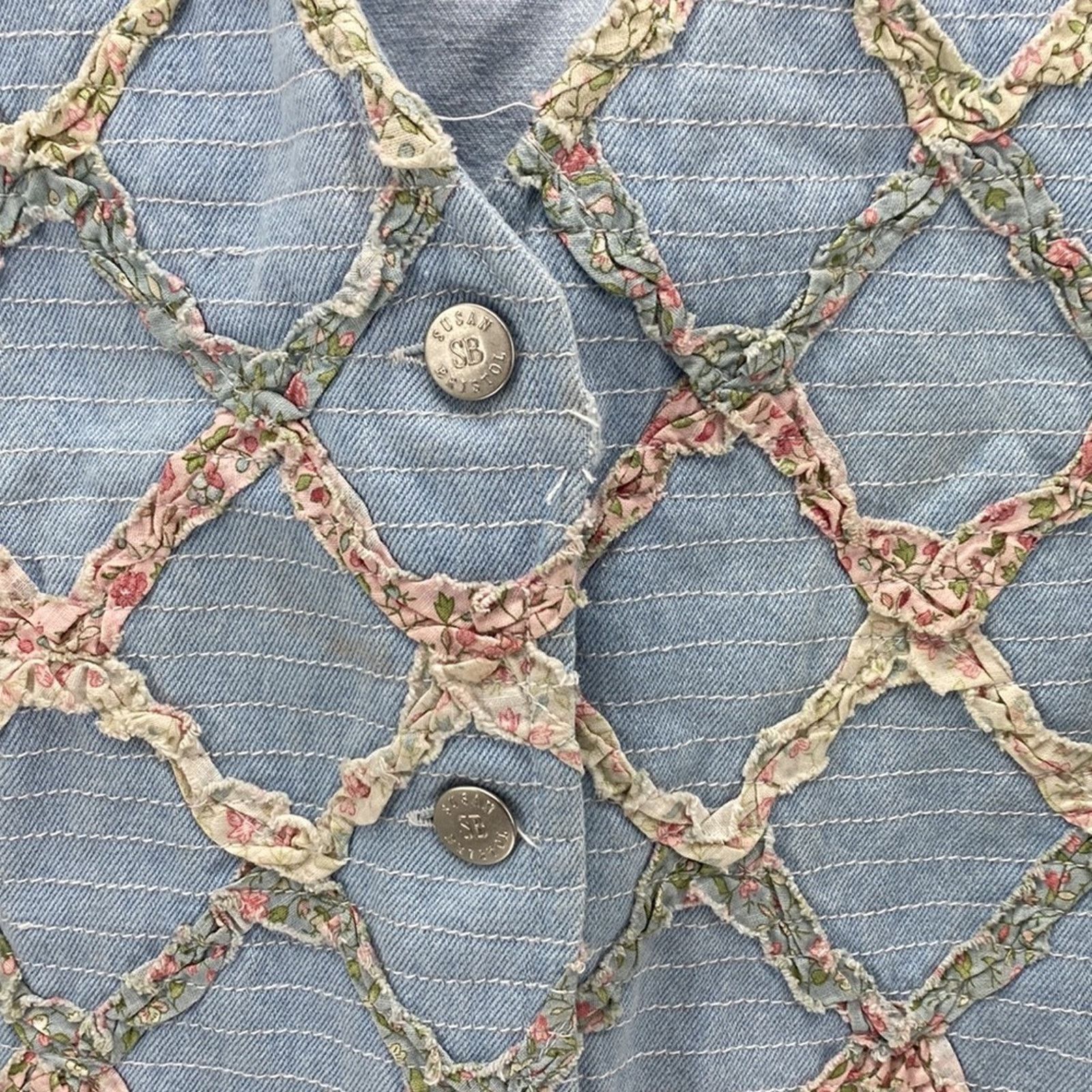 Vintage Vintage Susan Bristol cottage core denim vest 80s 90s Size L / US 10 / IT 46 - 3 Thumbnail